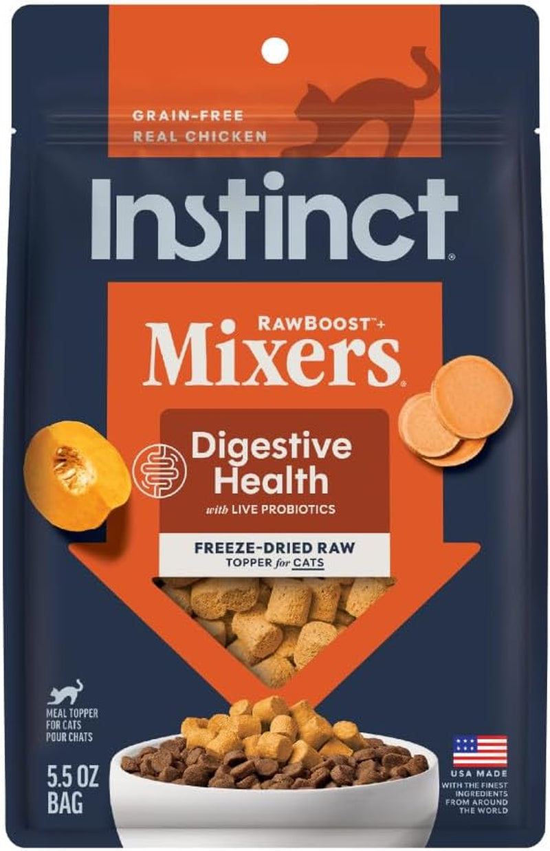 Instinct Digestive Health Cat Mixers – 5.5 oz — packaging and food