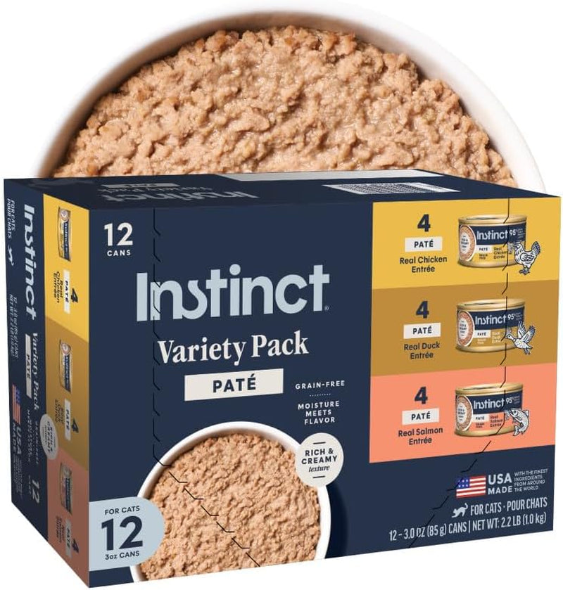 Instinct Pâté Variety Cat Food – 12 × 3 oz — product packaging