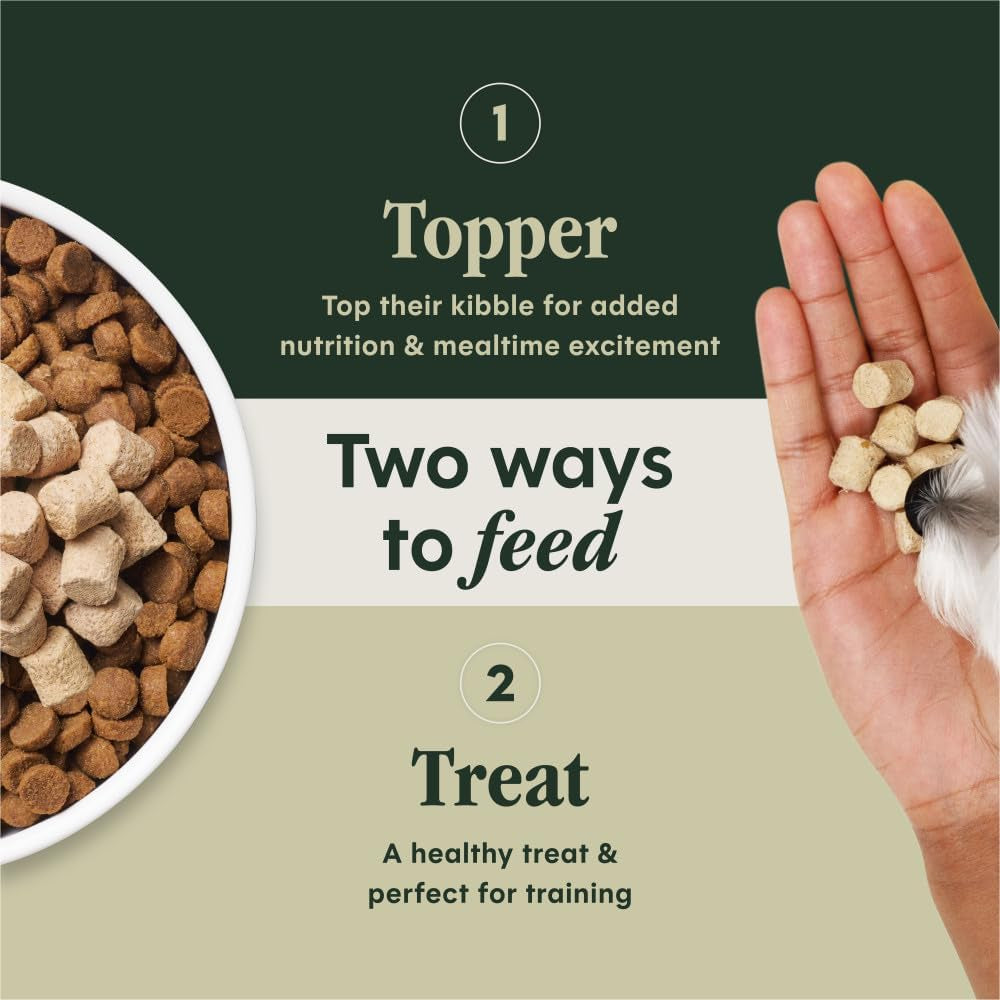 Raw Boost Mixers Freeze Dried Dog Food Toppers for Dry Food, Grain Free Dog Food Toppers with Beef for Dogs, 14 Oz