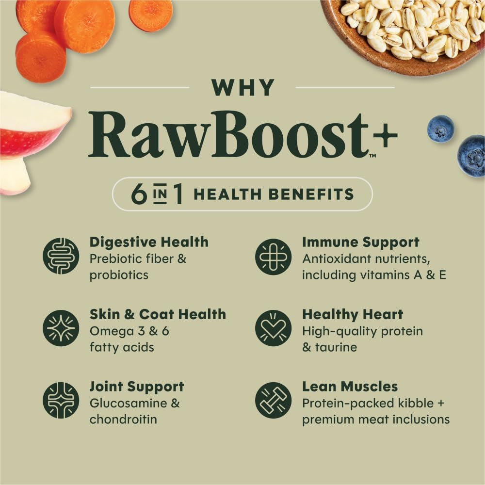 Rawboost Dry Dog Food + Freeze Dried, Chicken & Brown Rice, 3.5 Lb