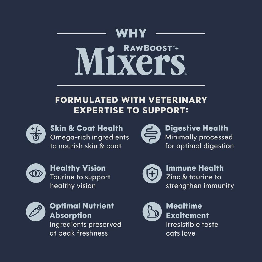 Freeze Dried Mixers, Cat Food Toppers, Digestive Health, 5.5 Oz