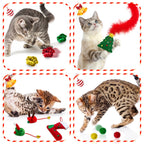 Christmas Cat Toy Stocking — 10-Piece Gift Set