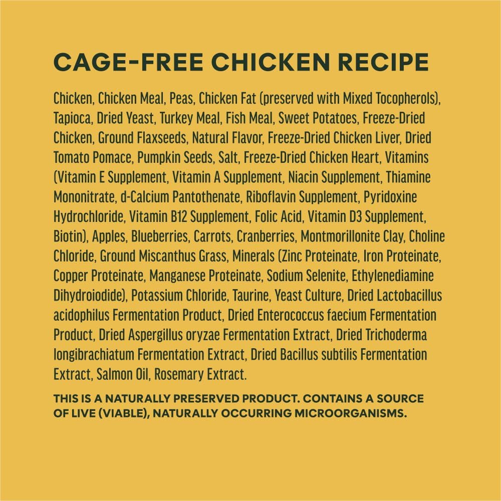 Instinct RawBoost Chicken Dog Food – 20 lb — manufacturer ingredient list