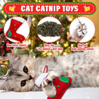 Christmas Cat Toy Stocking — 10-Piece Gift Set