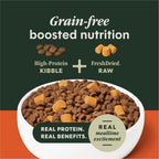 Instinct Gut Health Chicken kibble and raw pieces
