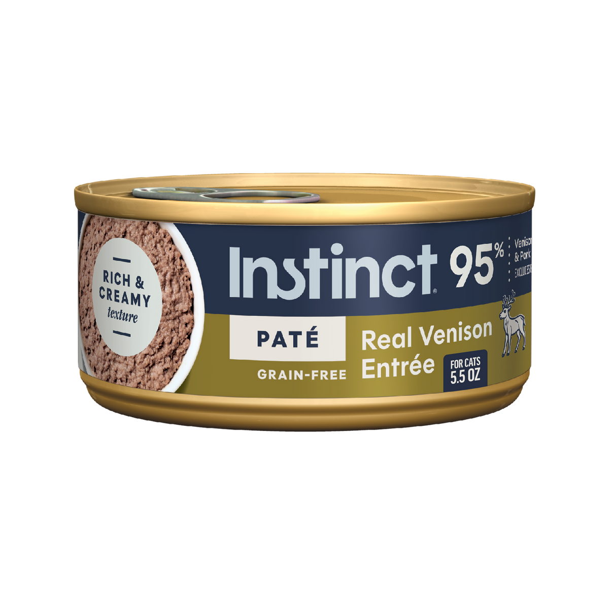Instinct Original Venison Pâté Cat Food, 5.5 oz can; sold as 12 cans