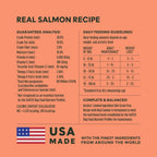 Instinct Limited Ingredient Salmon Dry Dog Food – 20 lb — manufacturer feeding guide and nutrition panel