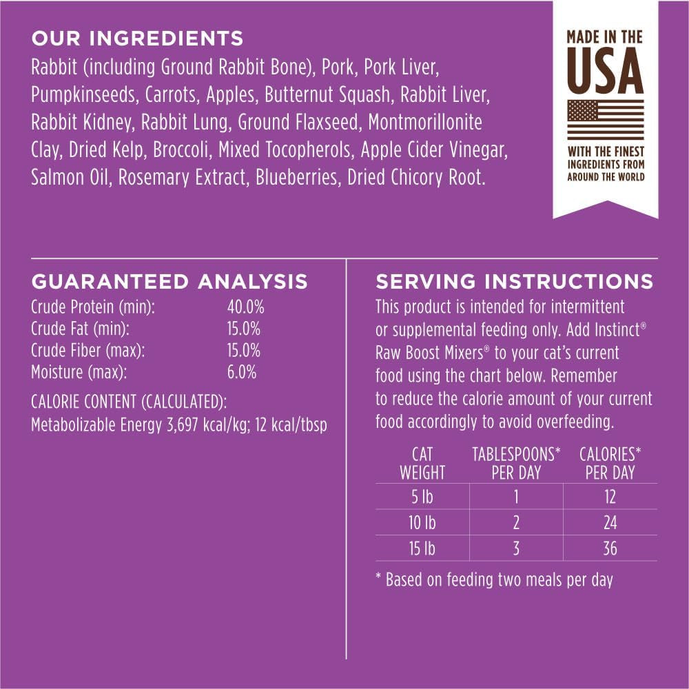 Instinct Rabbit Mixers Cat Topper – 2 × 6 oz — recipe information, image 7