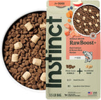 Instinct RawBoost Salmon & Brown Rice Dog Food – 3.5 lb — packaging and food