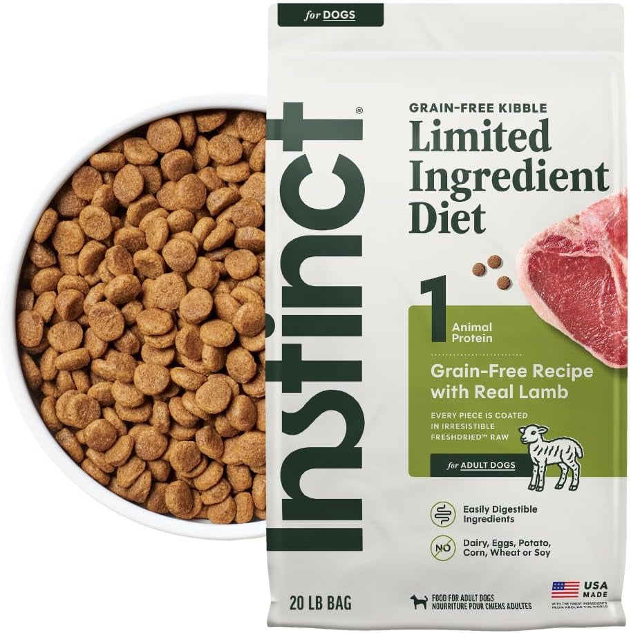 Instinct Limited Ingredient Lamb Dog Food – 20 lb — product packaging