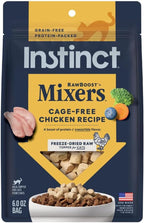 Instinct Chicken Mixers Cat Topper – 6 oz — packaging and food
