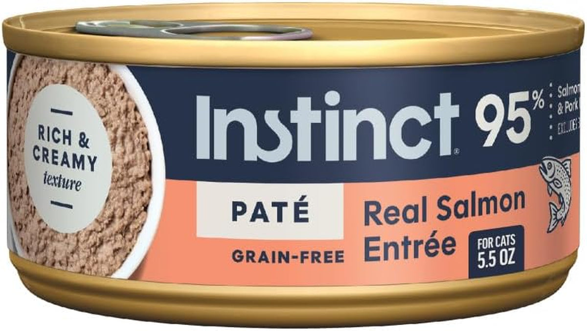 Instinct Original Salmon Pâté Cat Food – 12 × 5.5 oz — packaging and food