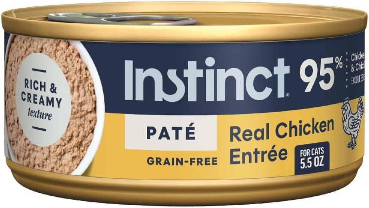 Instinct Original Chicken Pâté Cat Food – 12 × 5.5 oz — packaging and food