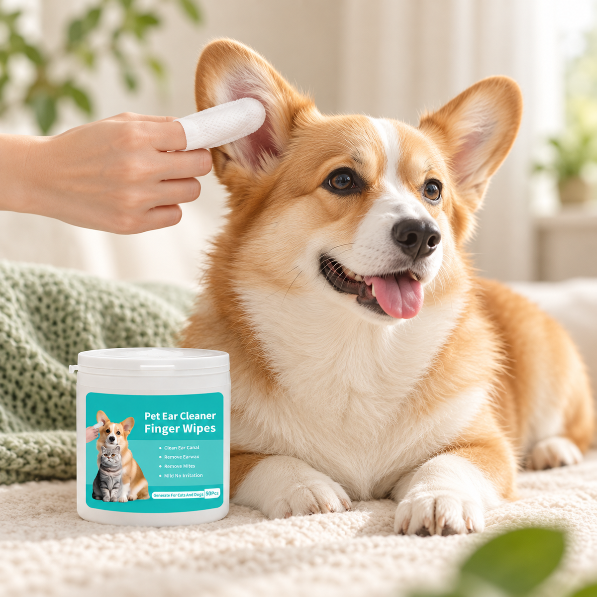 Pet Ear Cleaning Finger Wipes