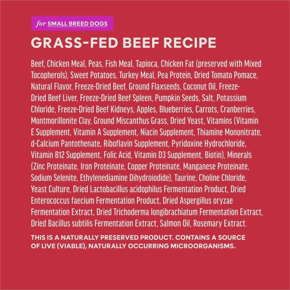Instinct RawBoost Small Breed Beef Dog Food – 3.5 lb — recipe information, image 6