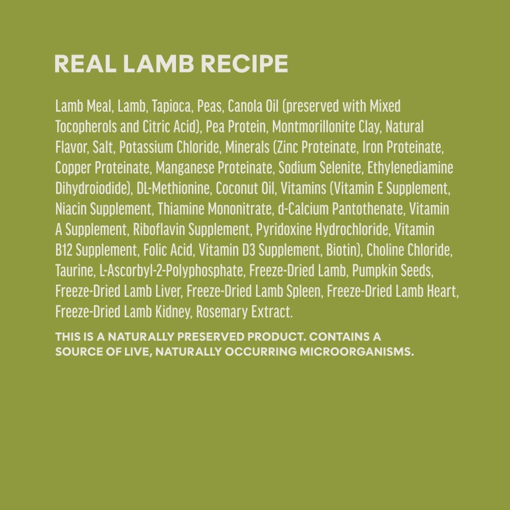 Instinct Limited Ingredient Lamb Dog Food – 20 lb — recipe information, image 7