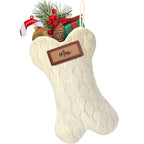18 Inch Dog Christmas Stocking, Knit White Christmas Stocking for Dogs, Diamond Shape Dog Stocking Christmas Large Pet Stockings Hanging Dog Christmas Stocking