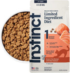 Instinct Limited Ingredient Salmon Dry Cat Food – 4.5 lb — packaging and food