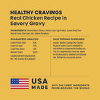 Instinct Healthy Cravings Chicken Cat Topper – 24 × 3 oz — manufacturer feeding guide and nutrition panel