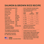 Instinct RawBoost Salmon & Brown Rice Dog Food – 19 lb — manufacturer feeding guide and nutrition panel