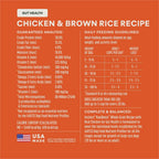 Instinct RawBoost Gut Chicken & Brown Rice Dog Food – 3.5 lb — manufacturer feeding guide and nutrition panel