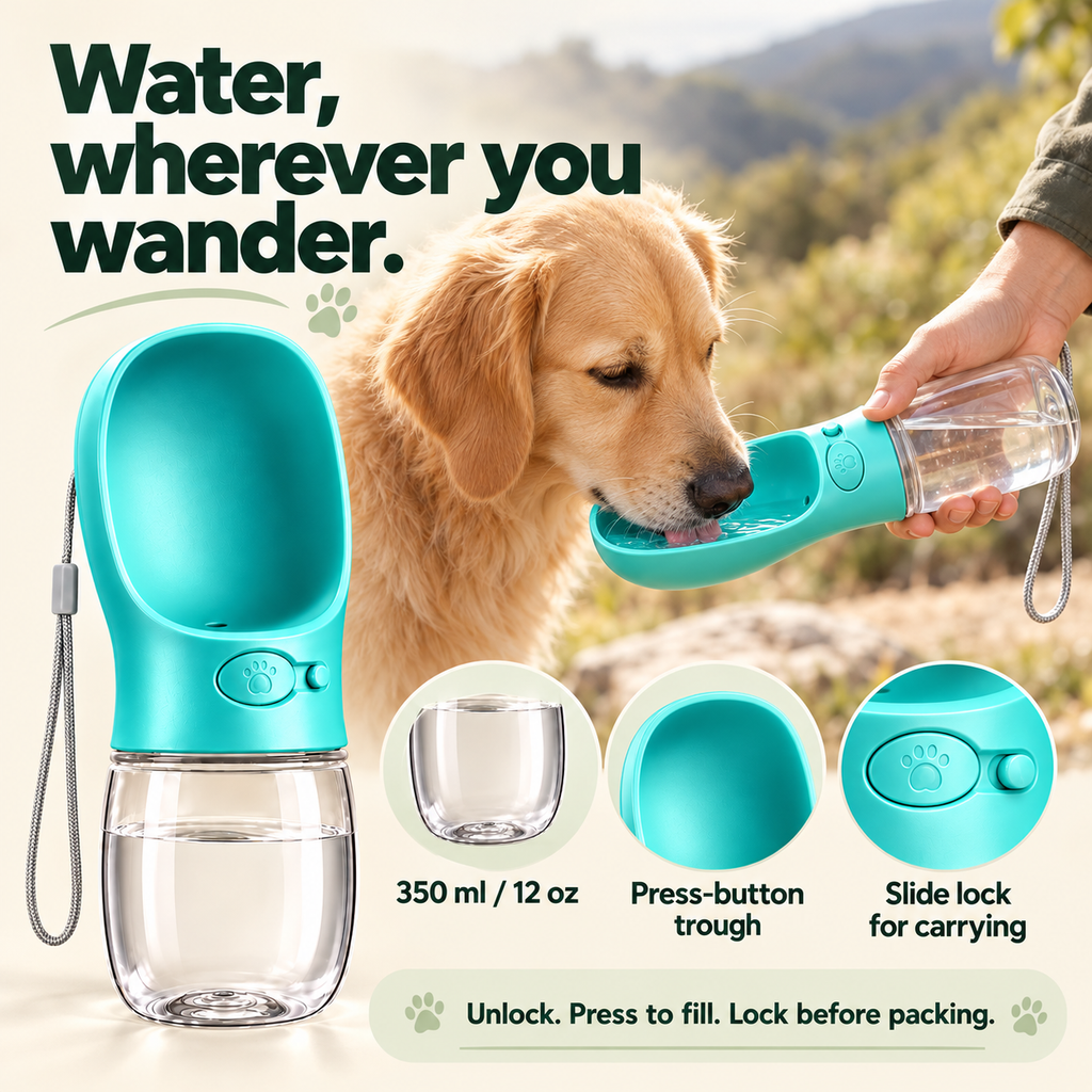 Portable Dog Water Bottle — features and how to use