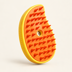 Misting Grooming Brush — Yellow Mango, product photo on warm cream