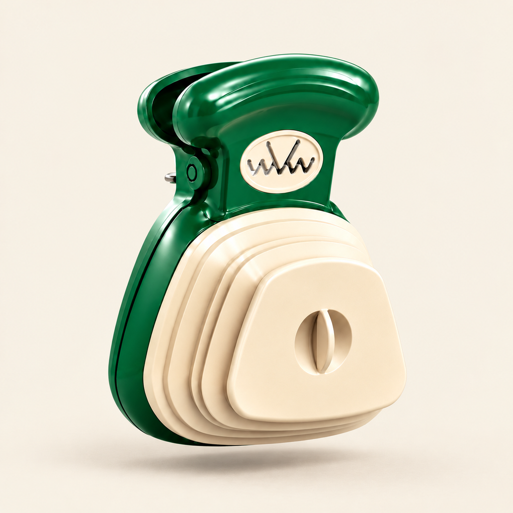 Foldable Poop Scoop — Green / Small, product photo on warm cream
