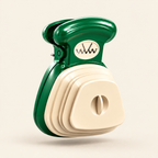 Foldable Poop Scoop — Green / Small, product photo on warm cream