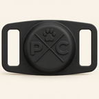 AirTag Collar Holder — 1 Pack / Black, product photo on warm cream