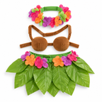 hula costume set only on white — AI styled from actual product references