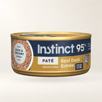 Instinct Duck Pâté Wet Cat Food – 12 × 5.5 oz — authentic packaging on a cream background