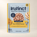 Instinct Healthy Cravings Chicken Cat Topper – 24 × 3 oz — authentic packaging on a cream background