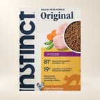 Instinct Original Chicken Kitten Food – 4.5 lb — close-up of the authentic packaging label