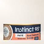 Instinct Original Salmon Pâté Cat Food – 12 × 5.5 oz — close-up of the authentic packaging label