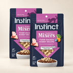 Instinct Rabbit Mixers Cat Topper – 2 × 6 oz on a cream background
