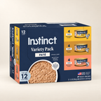 Instinct Pâté Variety Cat Food – 12 × 5.5 oz on a warm cream background