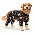 Pet wearing pajamas costume on white — AI styled from actual product references